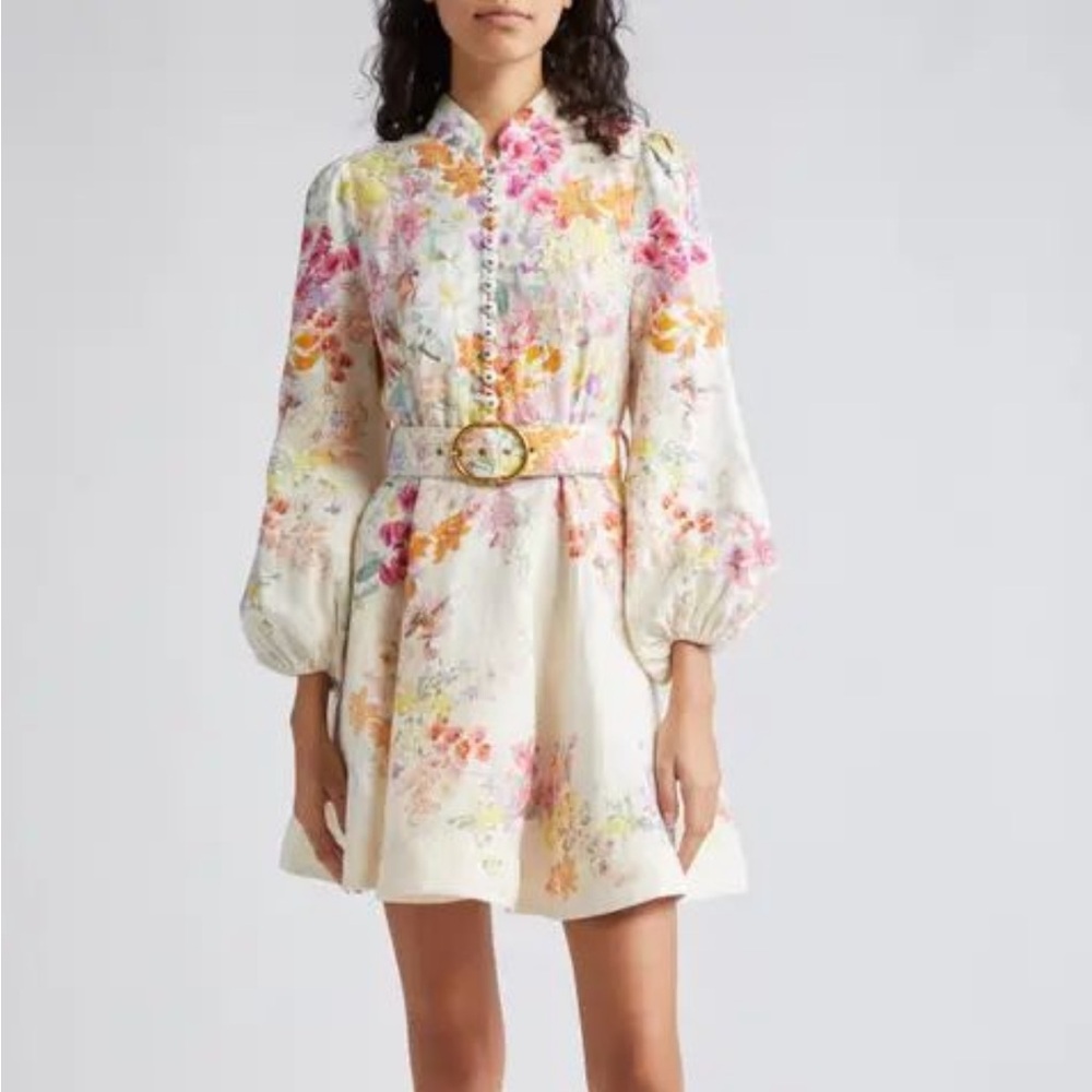Zimmermann Natura Floral Buttoned Mini Dress size 2 (US size 8) New with Tags